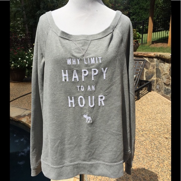 Abercrombie & Fitch Tops - New-Abercrombie Happy hour fleece shirt-L